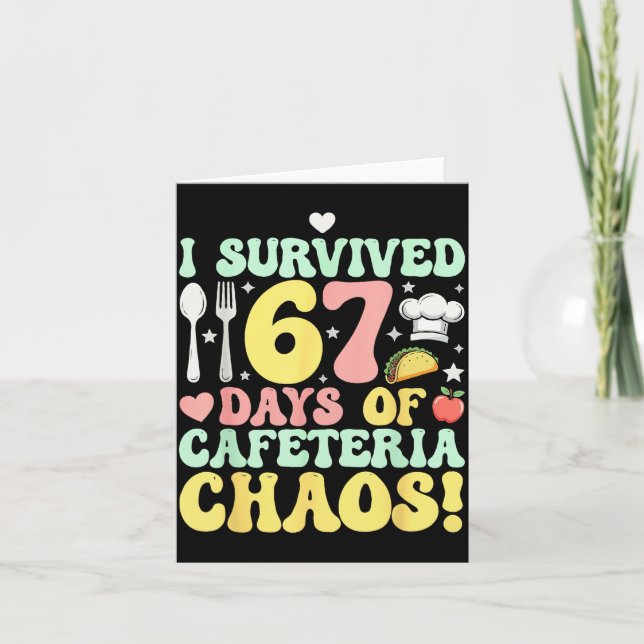 I Survived 67 Days Of Cafeteria Chaos Six Seven Me Kort (Framsida)