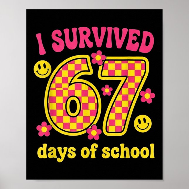 I Survived 67 Days Of School 100 Days Brainrot Six Poster (Framsidan)