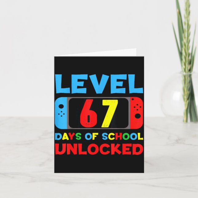 I Survived 67 Days Of School Bruh Students Six Sev Kort (Framsida)