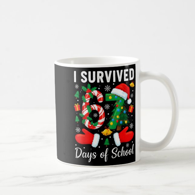 I Survived 67 Days Of School Candy Cane Christmas  Kaffemugg (Höger)