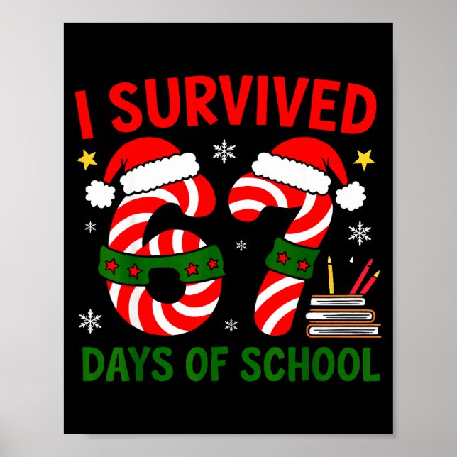 I Survived 67 Days Of School Christmas Six Seven M Poster (Framsidan)