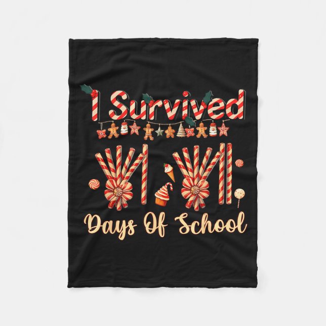 I Survived 67 Days Of School Christmas Teacher Can Fleecefilt (Framsidan)