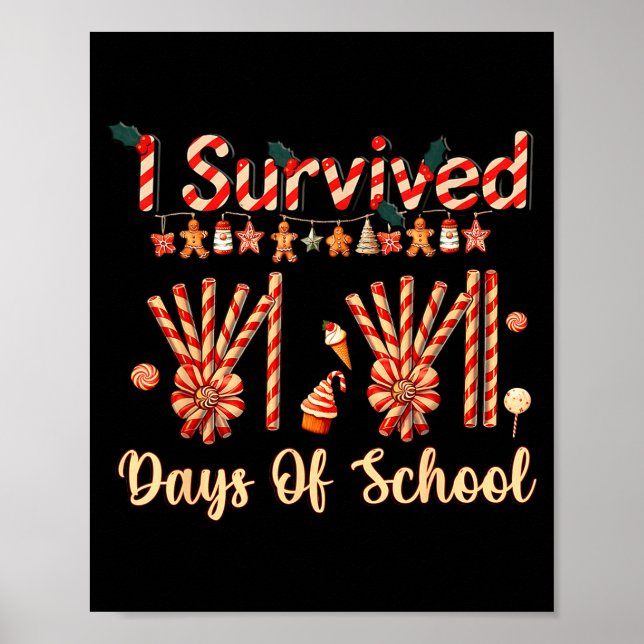 I Survived 67 Days Of School Christmas Teacher Can Poster (Framsidan)
