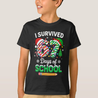 I Survived 67 Days Of School Christmas Teachers St T Shirt