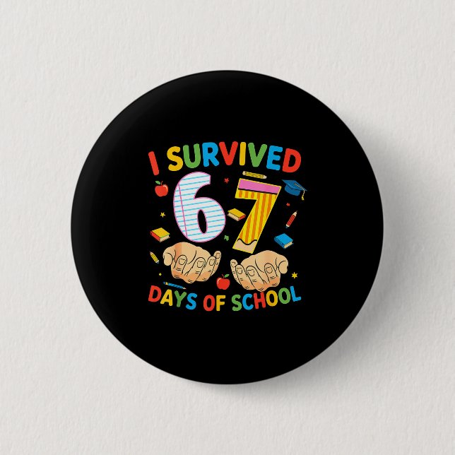 I Survived 67 Days Of School Cool Teacher Design  Knapp (Framsida)