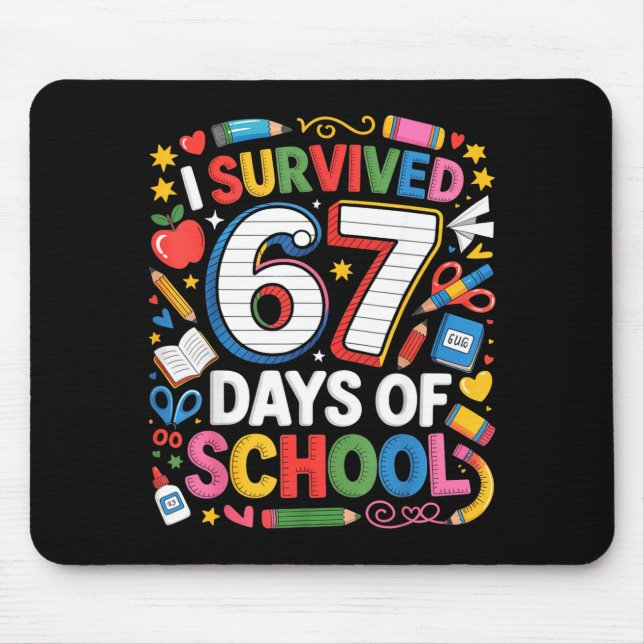 I Survived 67 Days Of School Cute Kid Six Seven Ce Musmatta (Framsidan)