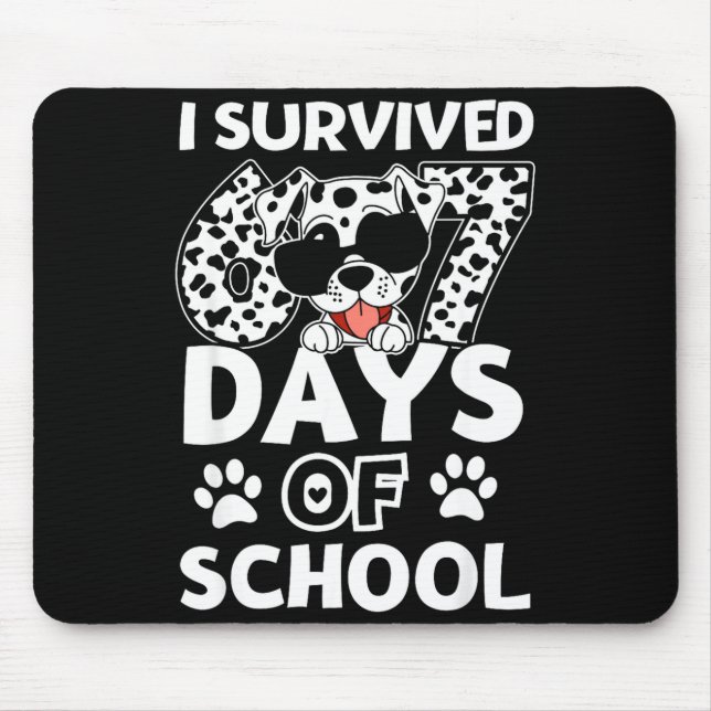 I Survived 67 Days Of School Dabbing Dalmatian Dog Musmatta (Framsidan)