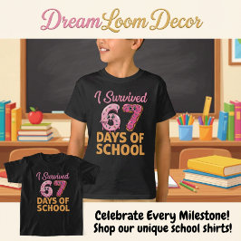 I Survived 67 Days of School Donut Funny Kids T Shirt