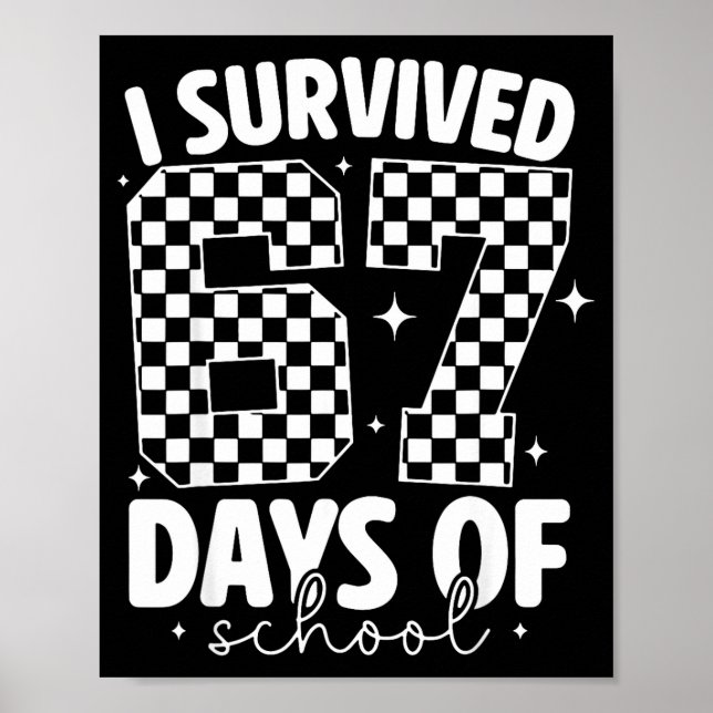 I Survived 67 Days Of School Funny 67 Meme Teacher Poster (Framsidan)