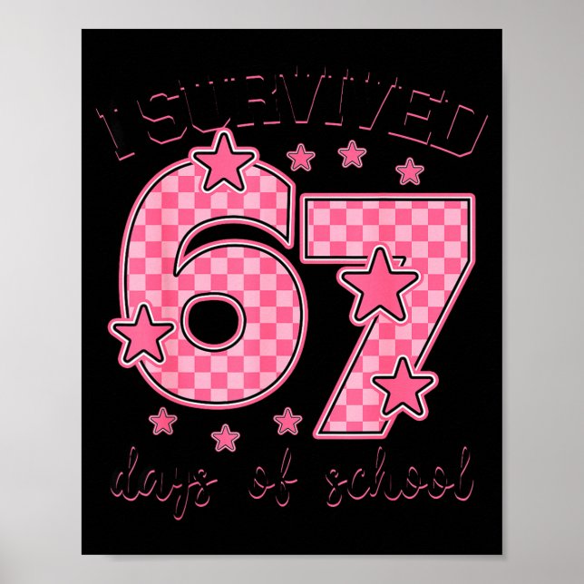 I Survived 67 Days Of School Funny 67 Meme Teacher Poster (Framsidan)