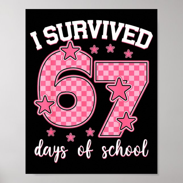 I Survived 67 Days Of School Funny 67 Meme Teacher Poster (Framsidan)