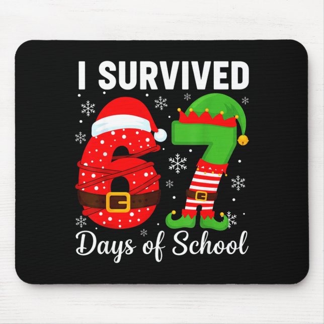I Survived 67 Days Of School Funny Elf Christmas S Musmatta (Framsidan)