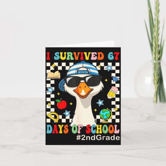 I Survived 67 Days Of School Funny Goose Boys 2nd  Kort (Framsida)