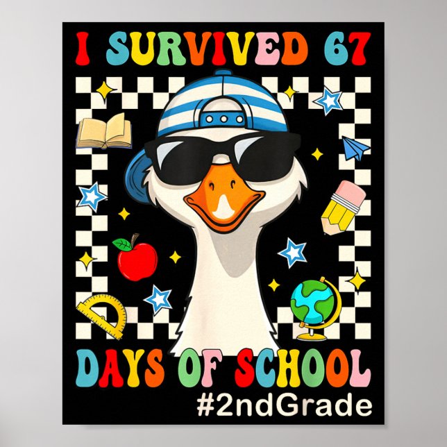 I Survived 67 Days Of School Funny Goose Boys 2nd  Poster (Framsidan)