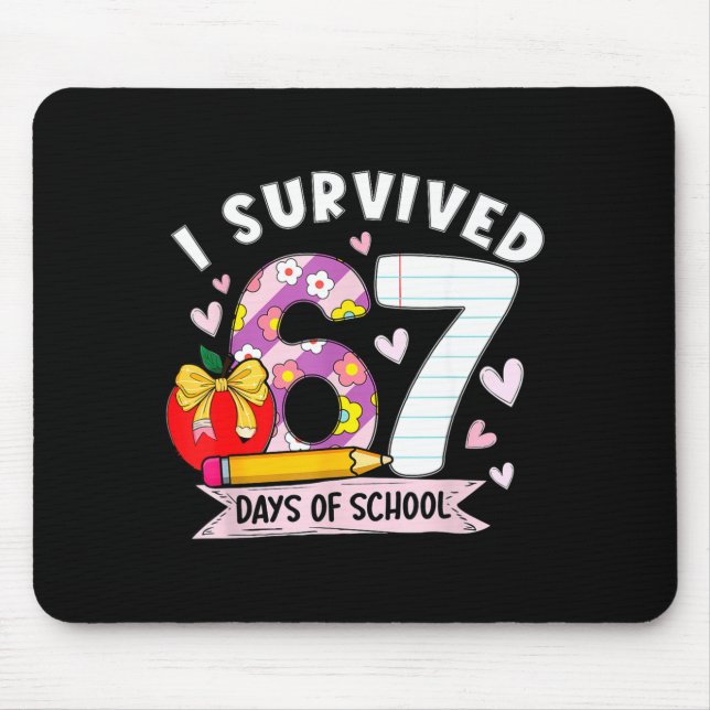 I Survived 67 Days Of School Funny Leopard Student Musmatta (Framsidan)