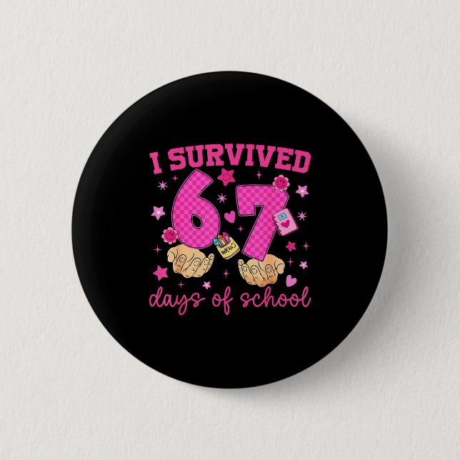 I Survived 67 Days Of School Funny Meme Boy Girl T Knapp (Framsida)