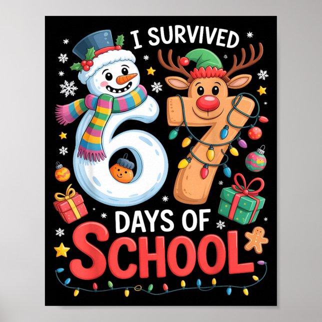 I Survived 67 Days Of School Funny Meme Six Seven  Poster (Framsidan)
