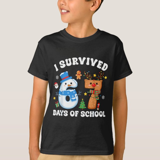 I Survived 67 Days Of School Funny Meme Six Seven  T Shirt (Framsida)