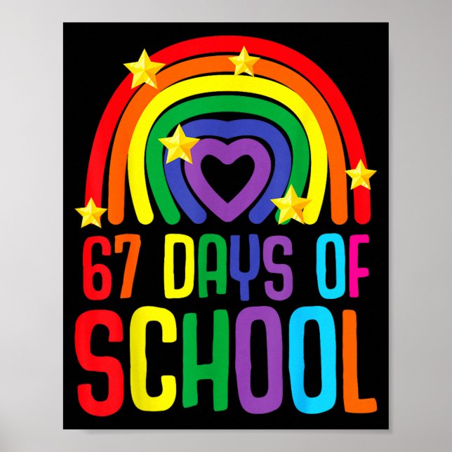I Survived 67 Days Of School Funny Meme Student Te Poster (Framsidan)