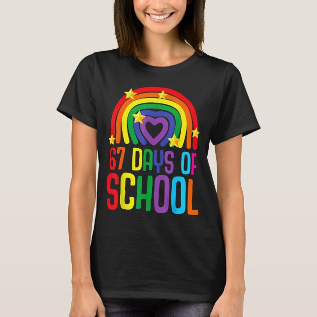 I Survived 67 Days Of School Funny Meme Student Te T Shirt (Framsida)