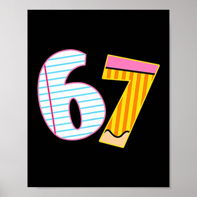 I Survived 67 Days Of School Funny Meme Teacher 2  Poster (Framsidan)