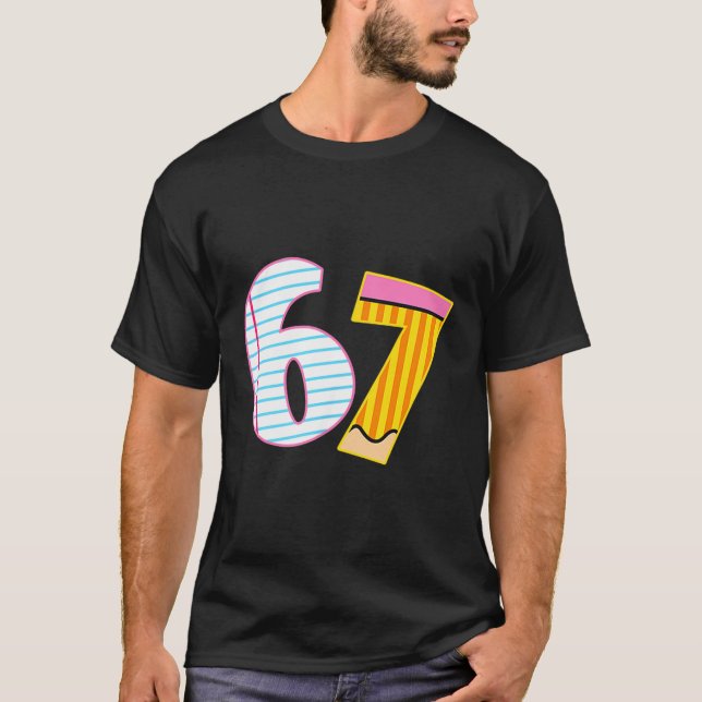 I Survived 67 Days Of School Funny Meme Teacher 2  T Shirt (Framsida)