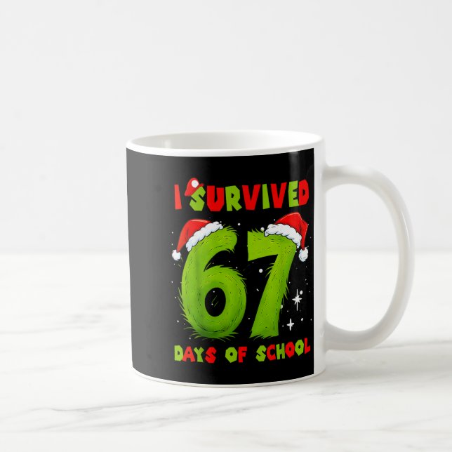 I Survived 67 Days Of School Funny Meme Teacher St Kaffemugg (Höger)