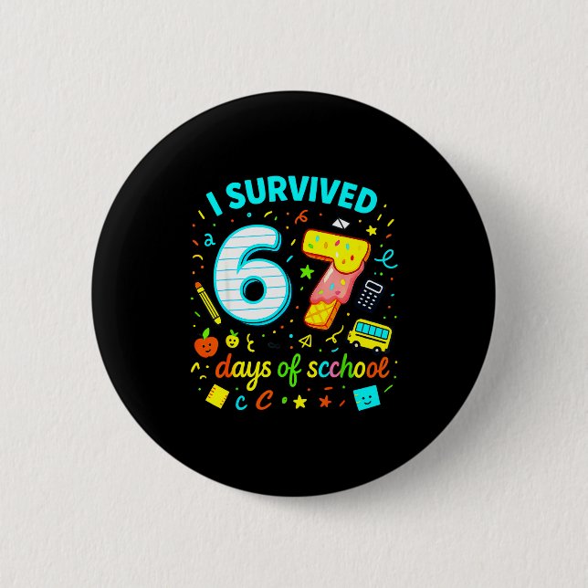 I Survived 67 Days Of School Funny Meme Teacher St Knapp (Framsida)