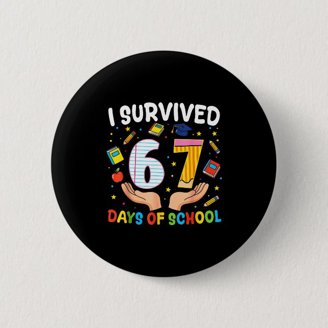 I Survived 67 Days Of School Funny Meme Teacher St Knapp (Framsida)