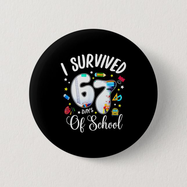 I Survived 67 Days Of School Funny Meme Teacher St Knapp (Framsida)