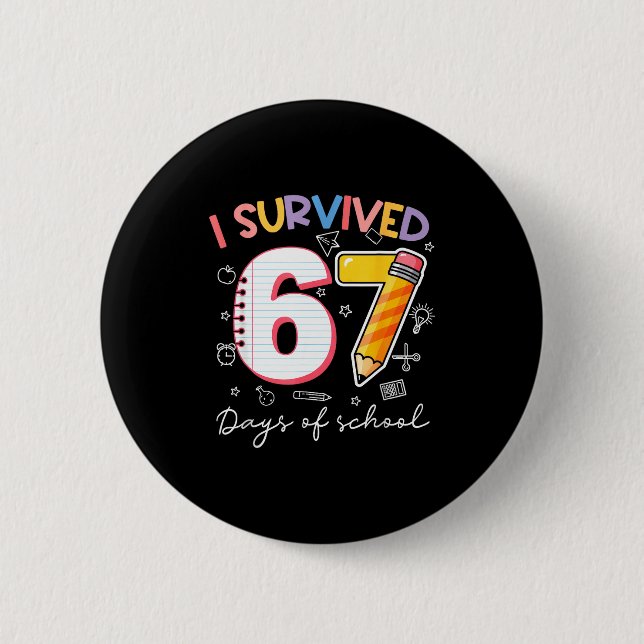 I Survived 67 Days Of School Funny Meme Teacher St Knapp (Framsida)