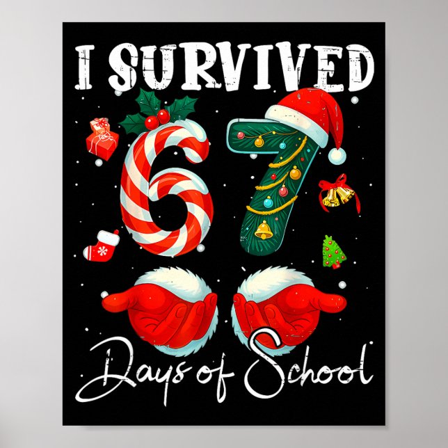 I Survived 67 Days Of School Funny Meme Teacher St Poster (Framsidan)