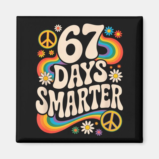 I Survived 67 Days Of School Funny Six Seven 6 7 M Magnet (Framsidan)