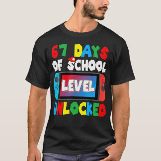 I Survived 67 Days Of School Gamer 67 Days Student T Shirt