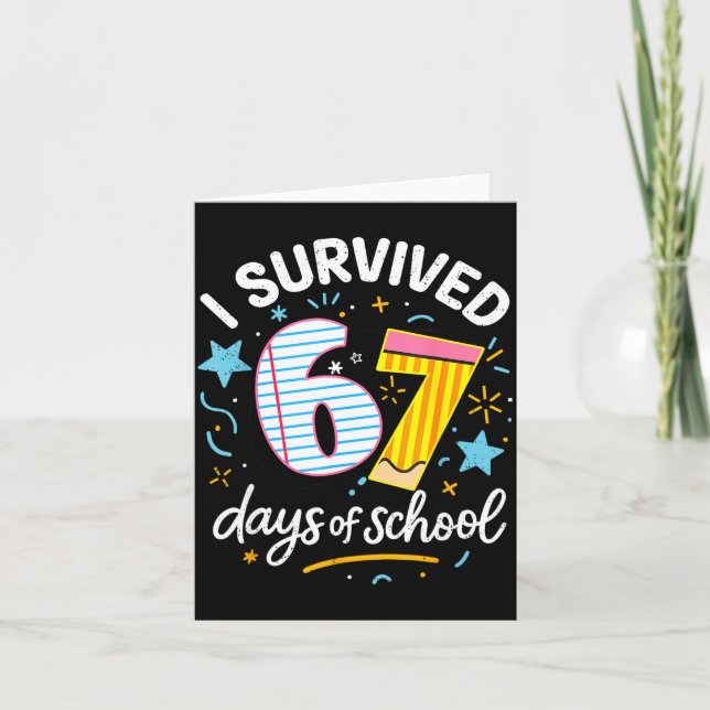 I Survived 67 Days Of School Six Seven  Kort (Framsida)