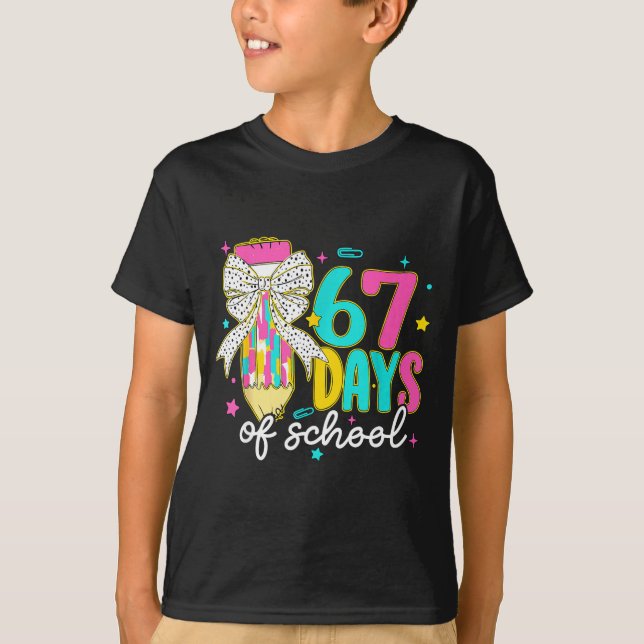 I Survived 67 Days Of School Six Seven Meme Teache T Shirt (Framsida)