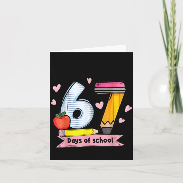 I Survived 67 Days Of School Teacher Student Six S Kort (Framsida)