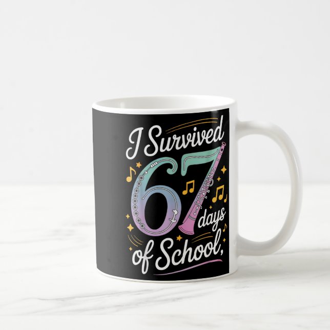 I Survived 67 Days Of School - Teachers Students M Kaffemugg (Höger)