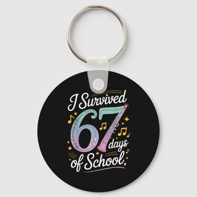 I Survived 67 Days Of School - Teachers Students M Nyckelring (Framsida)
