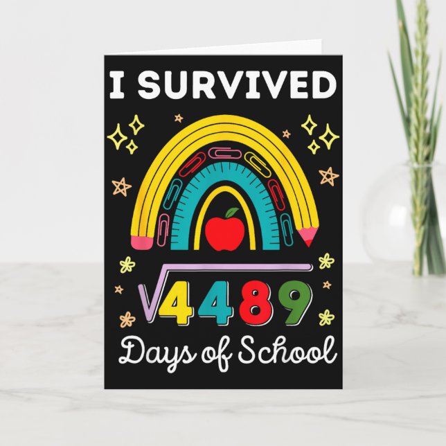 I Survived 67 Days Of School Teachers Students Six Kort (Framsida)