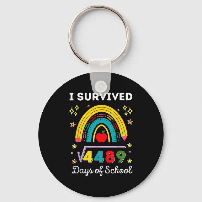 I Survived 67 Days Of School Teachers Students Six Nyckelring (Framsida)