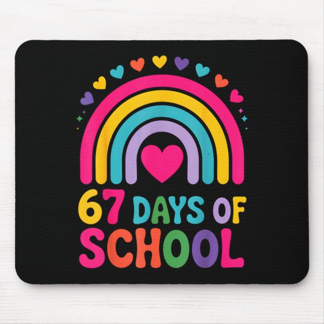I Survived 67 Days Of School Tie Die Rainbow Lover Musmatta (Framsidan)