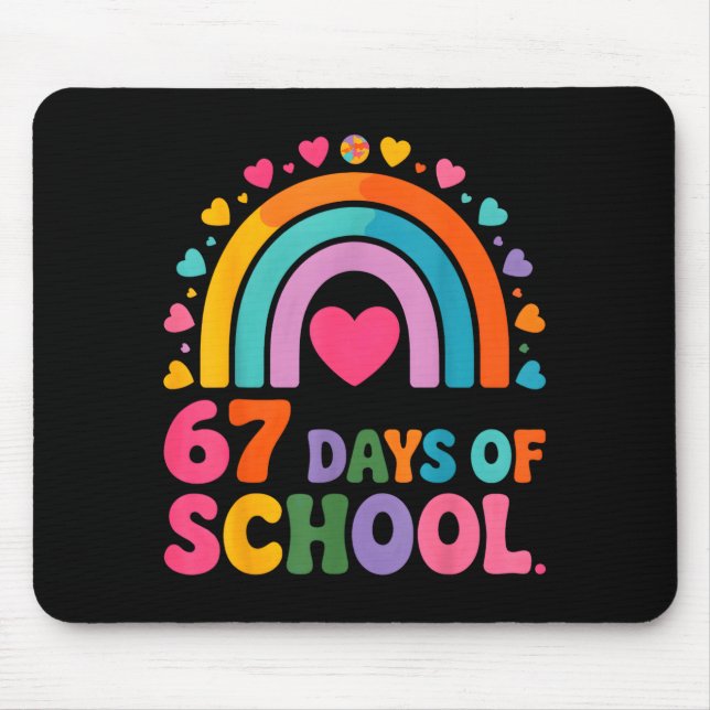 I Survived 67 Days Of School Tie Die Rainbow Lover Musmatta (Framsidan)