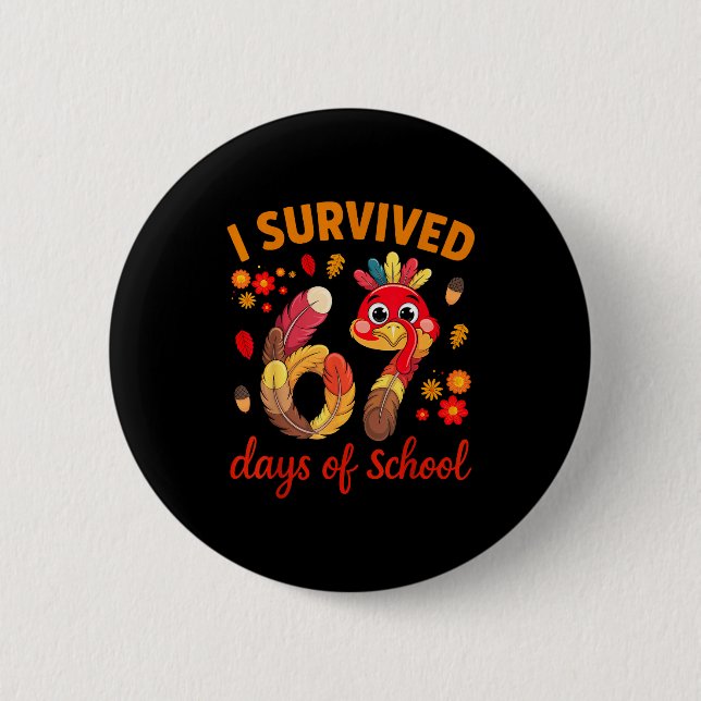I Survived 67 Days Of School Turkey Thanksgiving T Knapp (Framsida)