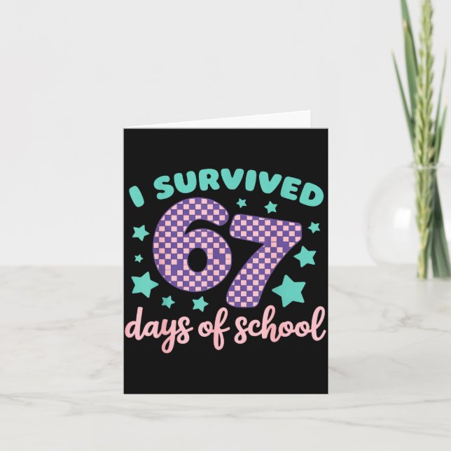 I Survived 67 Days Of School Varwave 6-7  Kort (Framsida)