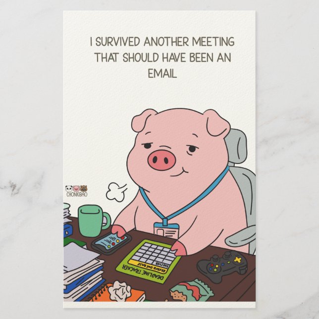 I Survived Another Meeting Brevpapper (Framsida)