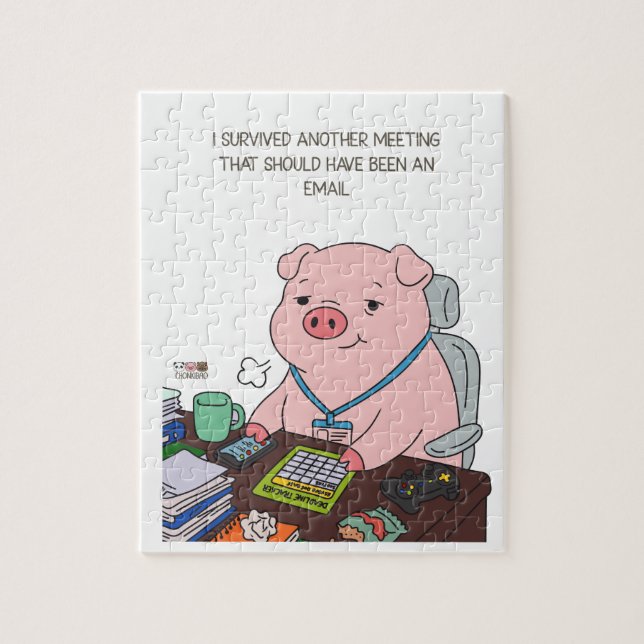 I Survived Another Meeting Pussel (Vertikal)