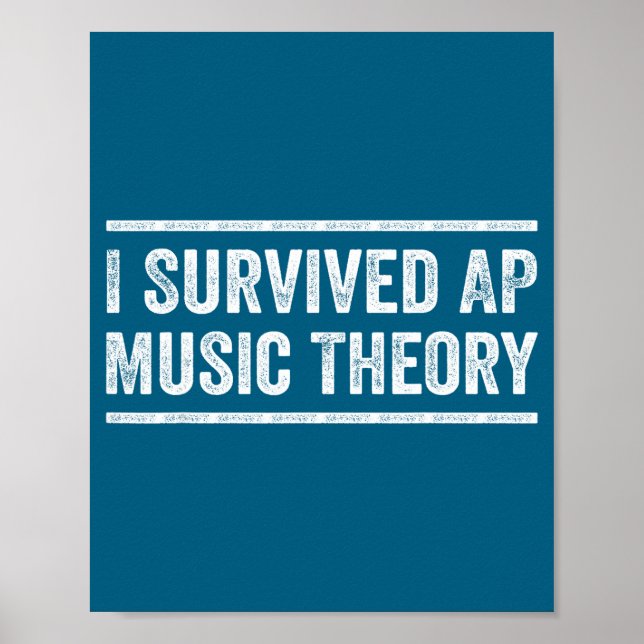 I Survived Ap Music Theory Funny Ap Examination Qu Poster (Framsidan)