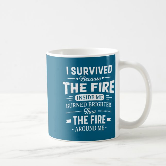 I Survived Because The Fire Inside Me Burned Brigh Kaffemugg (Höger)