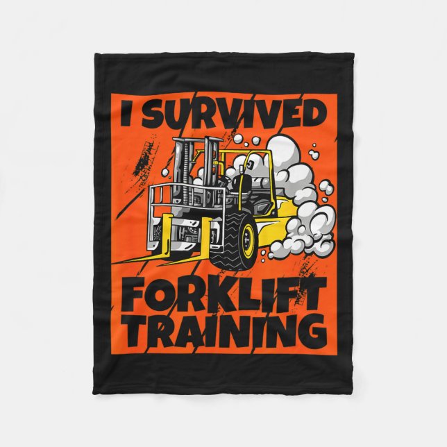 I Survived Forklift Training, New Forklift Operato Fleecefilt (Framsidan)
